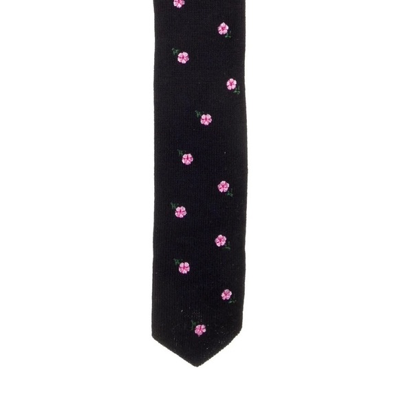 🌸HOST PICK🌸 🆕 Authentic Gucci Cashmere Navy Floral Mens Tie - Picture 5 of 7
